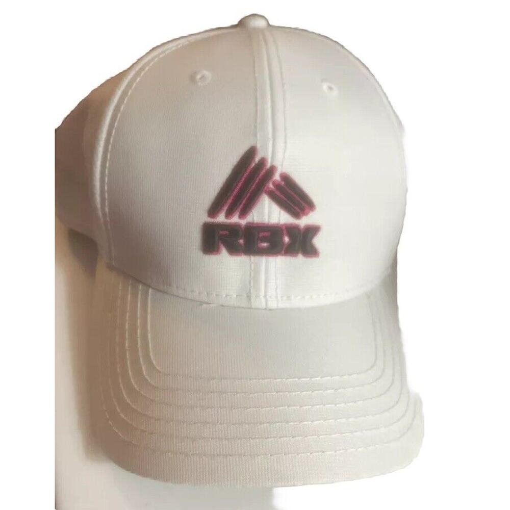 RBX White Black And Pink Embroidered Adjustable Baseball Hat Cap One Size